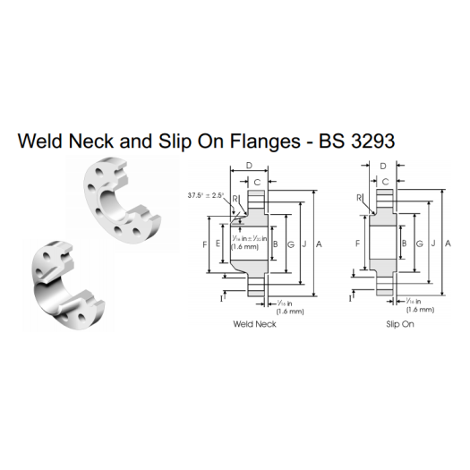 Weld Neck and Slip On Flanges BS 3293