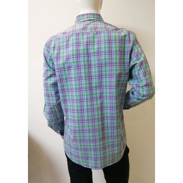 100%COTTON Men's Check Long Sleeve Business Shirt