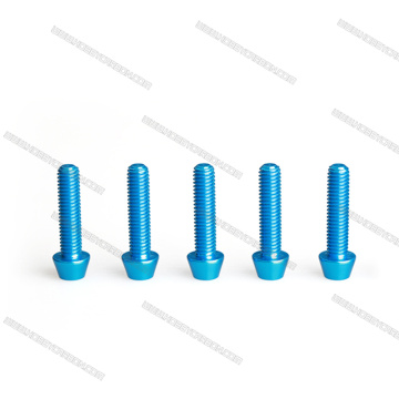 Red And Blue Cone Aluminum Screw For Drone