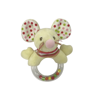 Plush Mouse Rattle Toy
