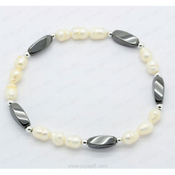 hematite twist beads bracelet