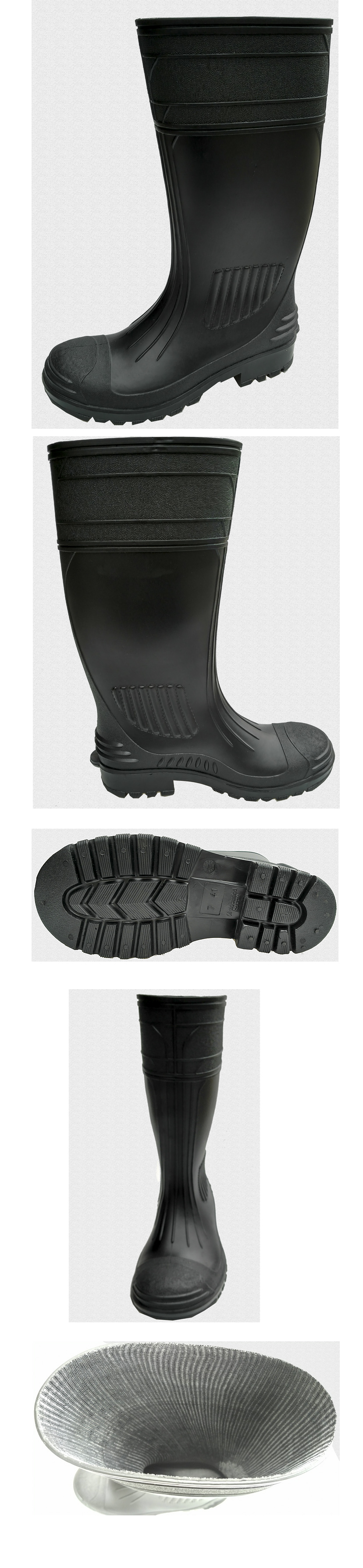 High quality Steel  PVC Safety Rain Boots Wholesale