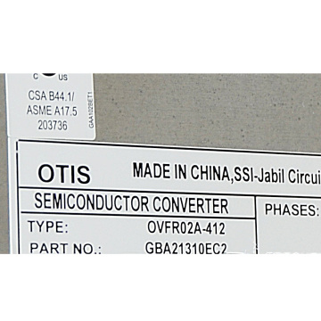 Otis Elevator Semiconductor Converter GBA21310EC2