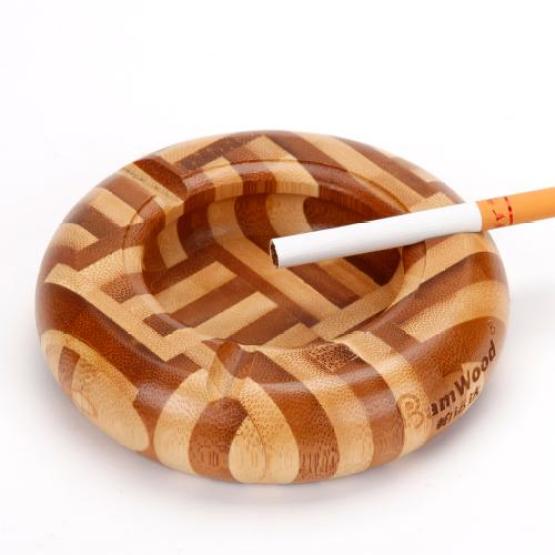 Bamboo ashtray for environmental protection