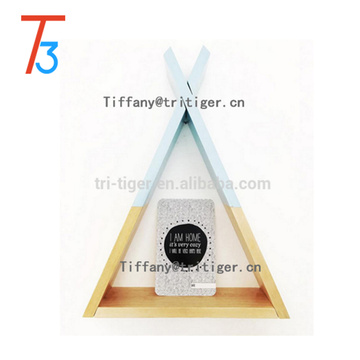 Home over the wall mounted triangle floating shelf