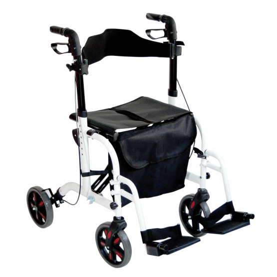Deluxe Rollator And Transit Chair In One