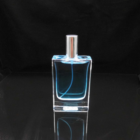 60ml clear square glass bottle for men's perfume