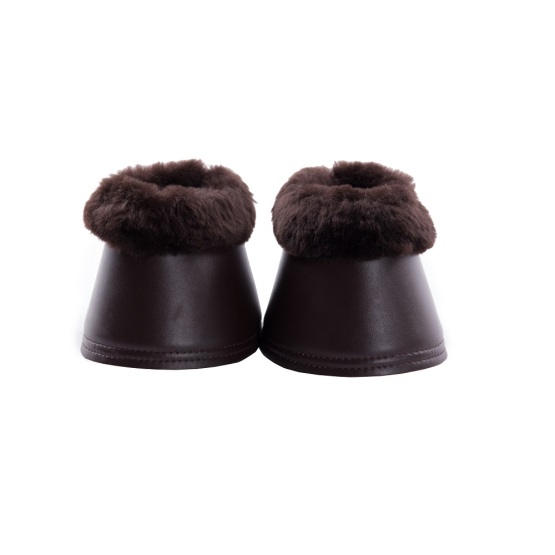 Lambskin bell boots with synthetic leather one pair