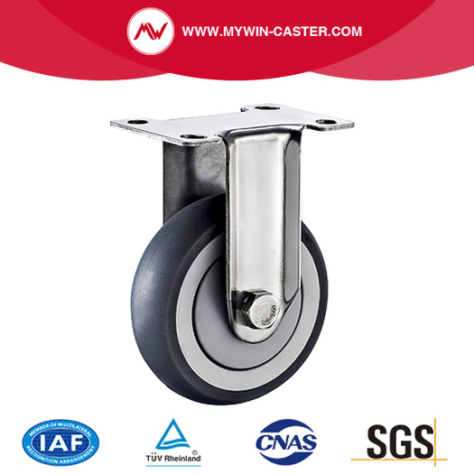 Plate Fixed TPR Stainless Steel Caster