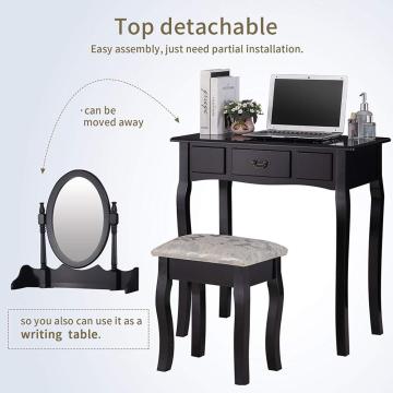 Black New design Wardrobe Dressing Table Designs