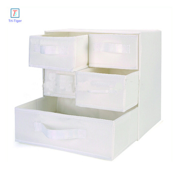 3 Shelf 5 Drawer Underwear Socks Sundries Folding Fabric Drawer Foldable Bra Storage Box