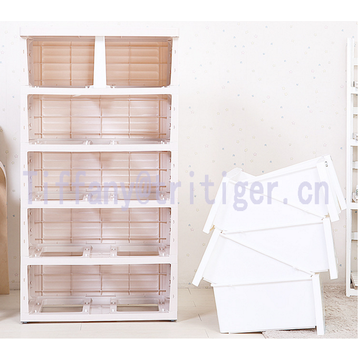 Closet Specific Use and plastic 100% new PP Material plastic storage wardrobe