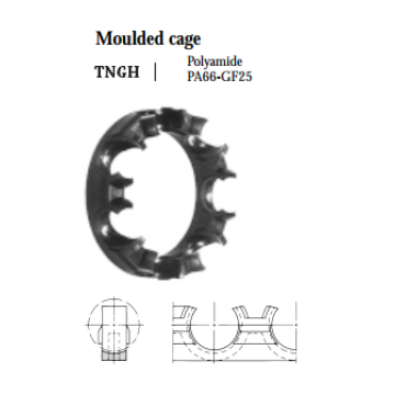 Nylon 6/6 Cage Bearing For Mining Conveyor Idler Roller