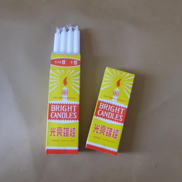 70% Paraffin Wax Bright White Stick Candles