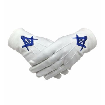 White High Quality Masonic Gloves