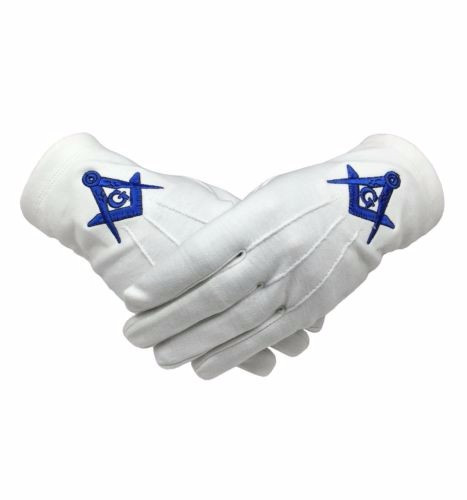 White High Quality Masonic Gloves