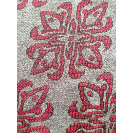 Monofil jacquard knitting fabric floral knit