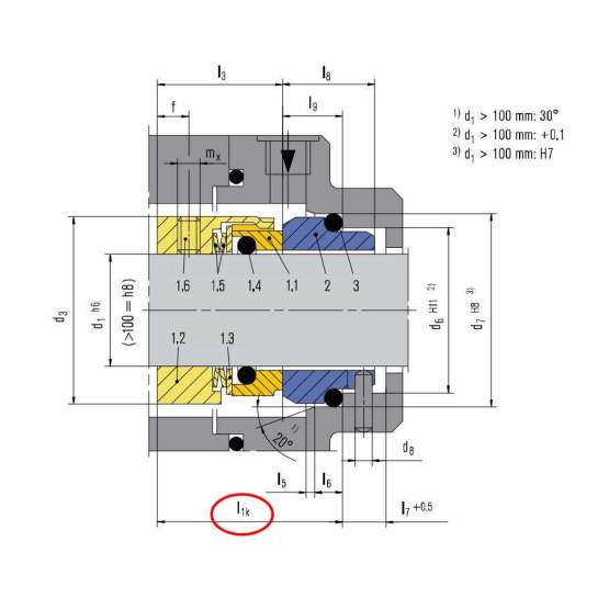 DM101 type mechanical seal