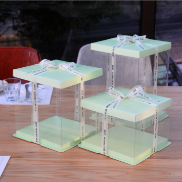 Plastic clear cake box