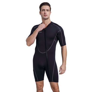 Seaskin Men Front Zip Shorty Diving Wetsuit