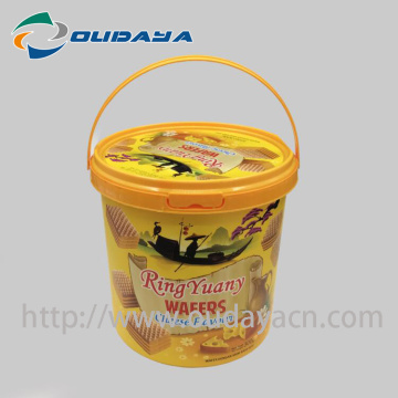 cookie container plastic buckets with handle