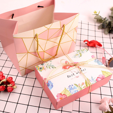 Flamingo pattern pink biscuit boxes packaging