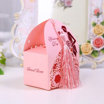 Laser cut wedding favour candy chocolate box