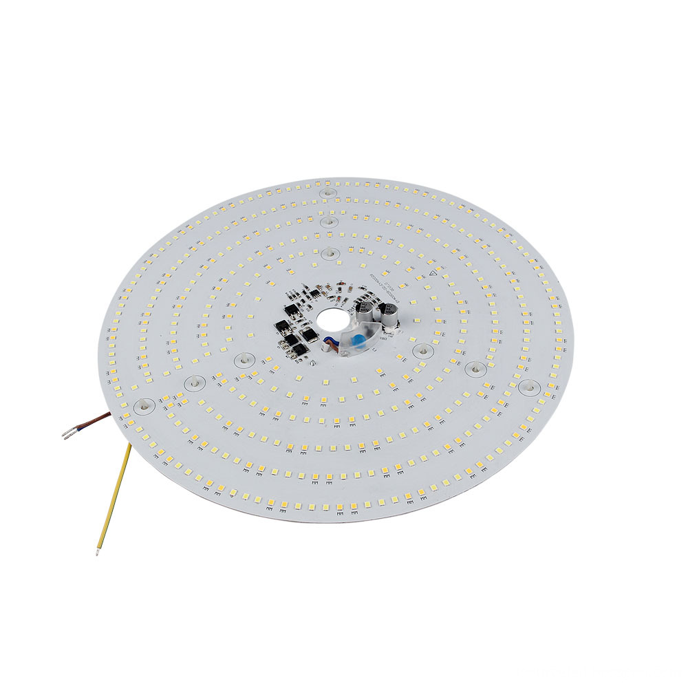 Side view of a colorable 40W LED ceiling light board module