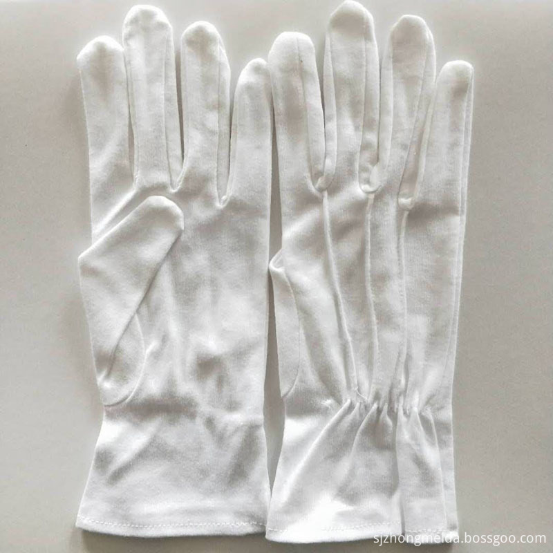 10 Whit Cotton Gloves