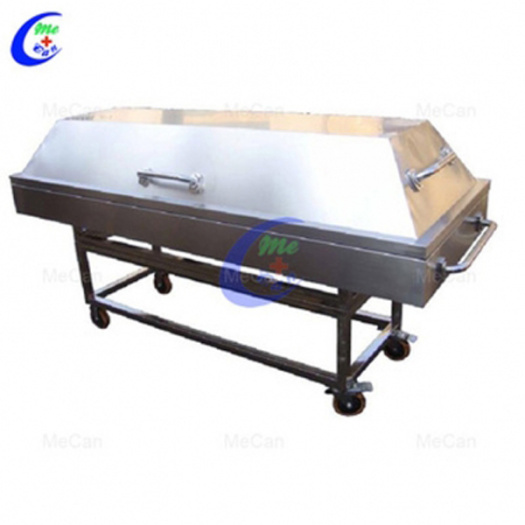 Hospital Stainless Steel Morgue Corpse Cart With Cover