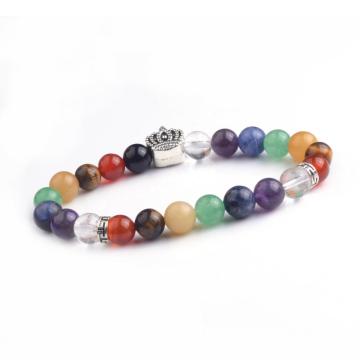 Charms 8MM Colorful Beads Bracelet Making Natural Semi Precious Stone Brangle