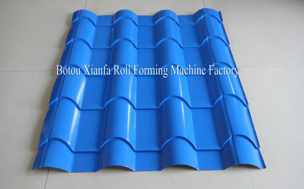 bamboo glazed roof tile forming machine
