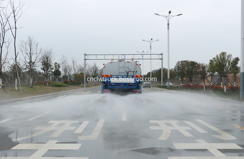 street cleaning truck in action 2