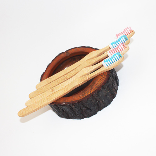 Toothbrush Made of Natural Bamboo Plate