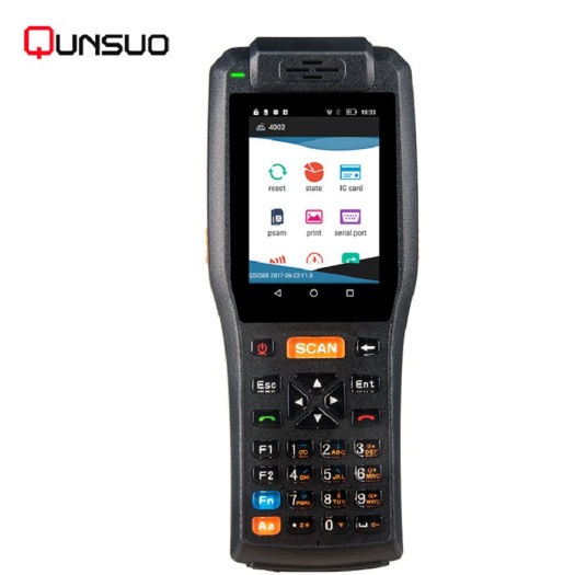 Android 6 portable barcode scanner printer combo PDA