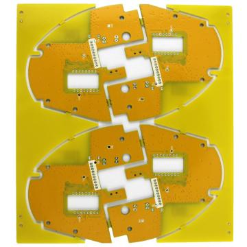 Irregular size yellow solder mask PCB