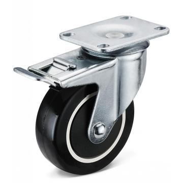 Flat Plate Swivel PU Wheel Caster