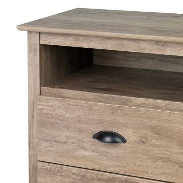 Drifted Gray End Table Bedside Cabinet Wood Night Stand with Storage Drawer