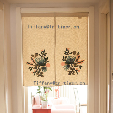 100% Cotton Fabric Printed Lu Embroidery Curtains for door