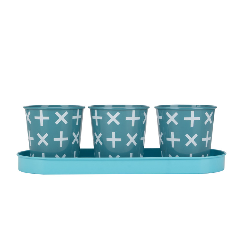 Tray Flower Pot Set Of 3