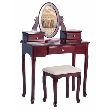 Modern Design Cheap White Simple Wooden Makeup Mirrored Dressing Table With Mirror And Drawers