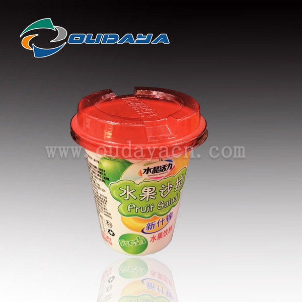 IML Plastic Fruit Salad Cup Container With Lid