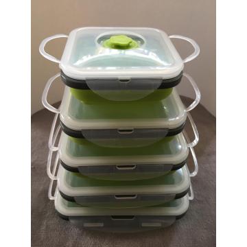 Crisper food grade silicone bento lunch box containers