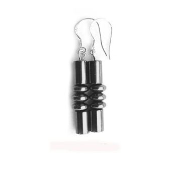 Three Hematite Earring With 925 Silver Hook
