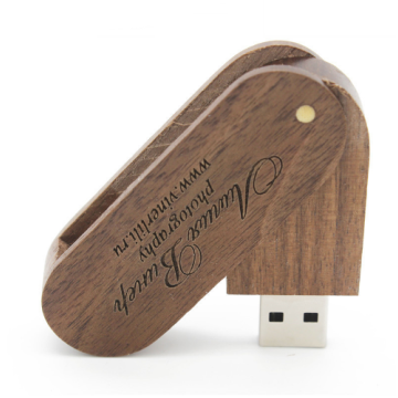 Wooden Swivel USB  Pen Drive