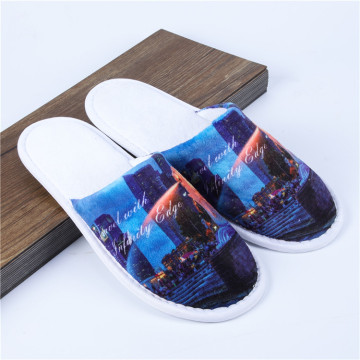 view pattern hotel slippers