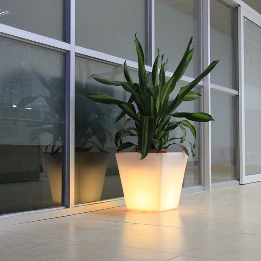 Decorative LED Flower Pot for Hotel Decor