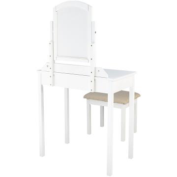 Modern Dressing Table Wood Furniture Design mirrored Dresser with stool