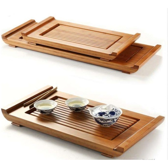 Delicate bamboo tea tray