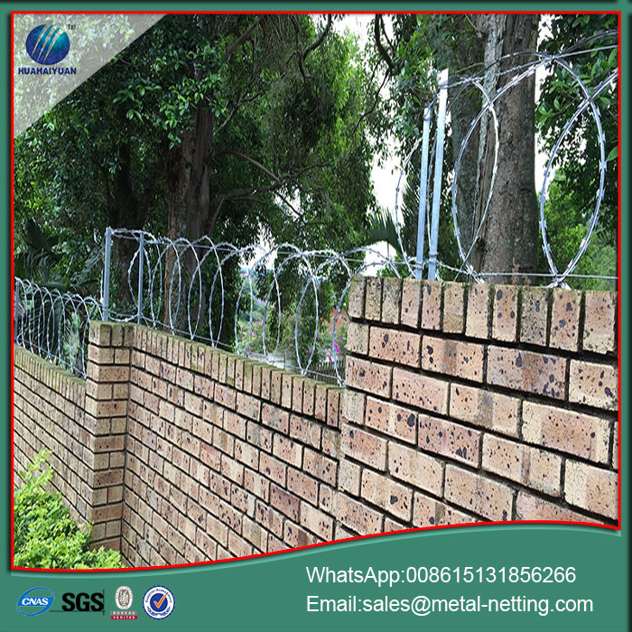 anti-climb razor wire security flat razor wall